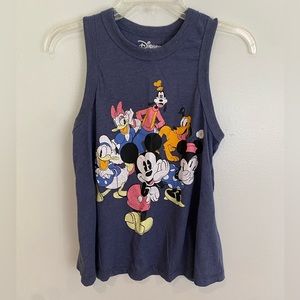 Navy Blue Mickey Mouse Fab 6 Tank Top Size Small